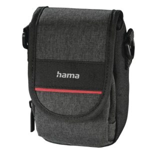 Hama Valletta 90P Compact Camera Case, Belt Loop, Shoulder Strap, Black, 7.5 x 5.2 x 13 cm Compartment - Image 1