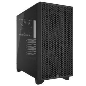 Corsair 3000D Airflow Gaming Case w/ Glass Window, ATX, 2x SP120 Fans, GPU Cooling, 4-Slot GPU Support, High-Airflow Front, Black - Image 1