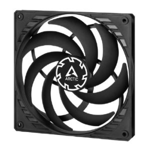 Arctic P14 14cm Pressure Optimised Slim PWM PST Fan w/ integrated Y-cable, Black, Fluid Dynamic, 150-1800 RPM - Image 1