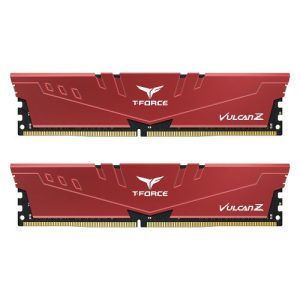 Team T-Force Vulcan Z 16GB Kit (2 x 8GB), DDR4, 3600MHz (PC4-28800), CL18, XMP 2.0, DIMM Memory, Red - Image 1