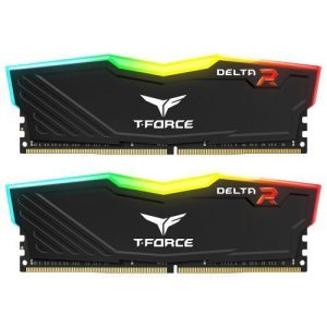 Team T-Force Delta RGB 32GB Kit (2 x 16GB), DDR4, 3600MHz (PC4-28800), CL18, XMP 2.0, DIMM Memory, Black - Image 1