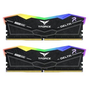 Team T-Force Delta RGB 32GB Kit (2 x 16GB), DDR5, 7200MHz (PC5-57600), CL34, ECC, XMP 3.0, PMIC, DIMM Memory, Black - Image 1