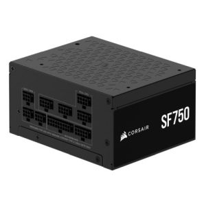 Corsair 750W SF Series SF750 SFX PSU, Fully Modular, 80+ Platinum, Fluid Dynamic Fan, ATX 3.1, PCIe 5.1, SFX-to-ATX Bracket - Image 1