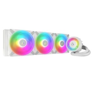 Arctic Liquid Freezer III A-RGB 420mm Liquid CPU Cooler, P14 PWM PST ARGB Fans & ARGB PWM Controlled Pump, White - Image 1