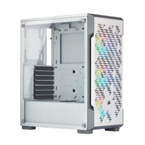 Corsair iCUE 220T RGB Airflow Gaming Case with Tempered Glass Window, ATX, 3 x SP120 RGB PRO Fans, White - Image 1