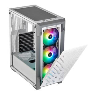 Corsair iCUE 220T RGB Airflow Gaming Case with Tempered Glass Window, ATX, 3 x SP120 RGB PRO Fans, White - Image 5