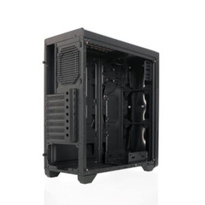 Riotoro CR100TG RGB Gaming Case with Tempered Glass Window & RGB Front Panel, ATX, No PSU, 1 x 12cm Fan, Black - Image 8