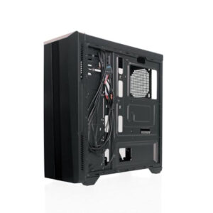 Riotoro CR100TG RGB Gaming Case with Tempered Glass Window & RGB Front Panel, ATX, No PSU, 1 x 12cm Fan, Black - Image 3