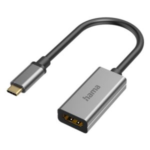 Hama USB-C Male to HDMI Female Cable, Ultra-HD 8K, Aluminium - Image 1