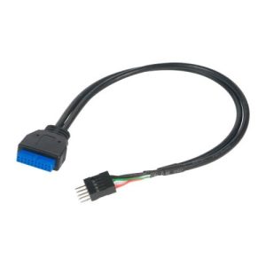 Akasa USB 3.0 to USB 2.0 Adapter Cable, USB 3.0 19-pin male to USB 2.0 internal 9-pin, 30cm - Image 1