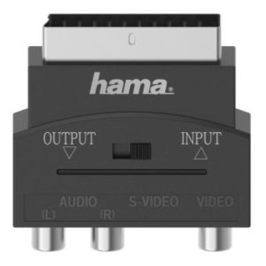 Hama Video Adapter - Scart Male to S-VHS Socket / 3x RCA Sockets, IN/OUT Switch - Image 1