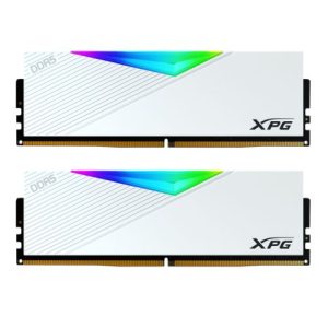 ADATA XPG Lancer RGB 32GB Kit (2 x 16GB), DDR5, 6400MHz (PC5-51200), CL32, 1.4V, ECC, XMP 3.0, PMIC, DIMM Memory, White - Image 1