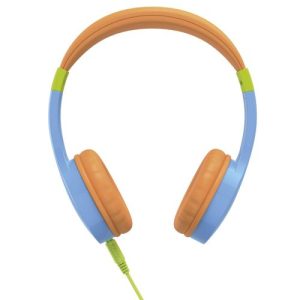 Hama Kids Guard Childrens Headset, Volume Limiter, Microphone, Flexible Headband, Inline Controls, Blue/Orange - Image 1