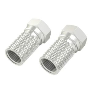 Hama 7mm F-Plug Screw-On Connectors 2-Pack - Image 1