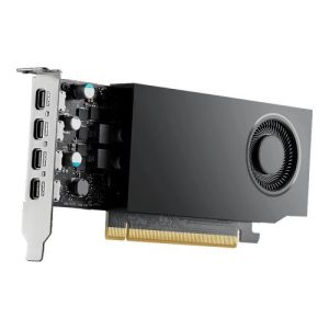 PNY RTXA400 Professional Graphics Card, 4GB DDR6, 4 miniDP 1.4, 768 CUDA Cores, Low Profile (Bracket Included), OEM (Brown Box) - Image 1