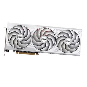 Sapphire PURE RX7800 XT, PCIe4, 16GB DDR6, 2 HDMI, 2 DP,  2475MHz Clock, LED Lighting, White - Image 1